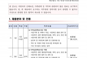 [(재)대구전통시장진흥재단] (재)대구전통시장진흥재단 직원 채용 공고(~ 8. 2.)